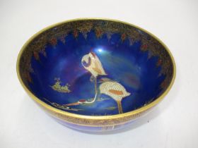 Carltonware Lustre Bowl Decorated with Herons and Bamboo, 17.5cm