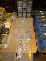 Six Plastic Boxes of Metal Model Soldiers etc