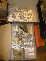 Six Boxes of Metal Model Soldiers etc