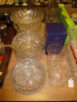 Dartington Glass 1981 Royal Wedding Tankard and Various Crystal Bowls, Jugs etc