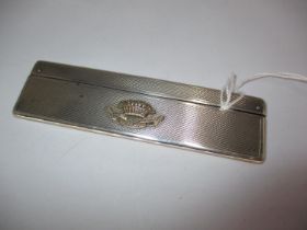 Silver Engine Turned Comb Case, Birmingham 1937 by Asprey & Co.