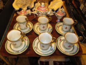 Set of 6 Porcelain Coffee Cups and Saucers and Leonardo Collection Tea Service