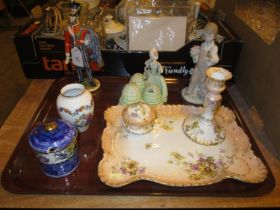 Carltonware Condiment Set, Lladro Figure, Maling etc