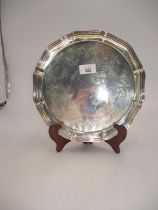 Silver Salver having Engraved Decoration, Sheffield 1936, Maker HA, 490g