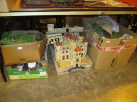 Boxes of Model Landscapes, Buildings, Fort etc