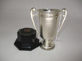 Silver 2 Handle Trophy, London 1936, 160g, with Stand