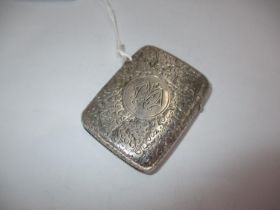 Victorian Engraved Silver Vesta Case, Birmingham 1887, 28g