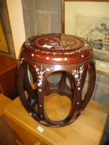 Chinese Mother of Pearl Inlaid Stool