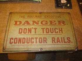 Railway Executive Enamel Sign