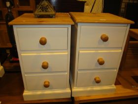 Pair of 3 Drawer Bedside Chests