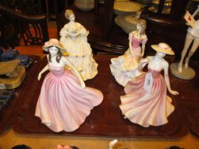 Four Compton & Woodhouse Royal Doulton Figures, Georgina HN4237, CW580, Shall I Compare Thee