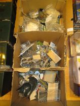 Three Boxes of Metal Model Soldiers etc