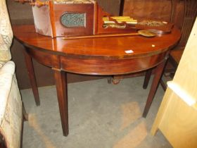 Mahogany Demi Lune Hall Table, 122cm