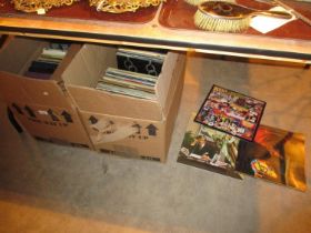 Two Boxes of Records including 10cc, ELO, Kiss etc