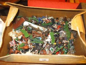 Box of Britain's Plastic Soldiers etc
