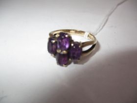 9ct Gold Amethyst Ring, 3.1g, Size M