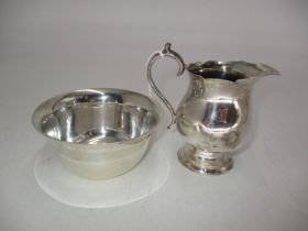 Scottish Silver Cream Jug Edinburgh 1896 by DC, along with a Scottish Silver Sugar Bowl Edinburgh