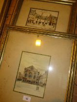 Charles Gustav Louis Phillips, 2 Watercolours, Union Hall and Old Houses In Murraygate Dundee