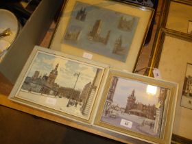 Three Andrew Neilson Watercolours of The West Station Dundee and Another of 5 Dundee Buildings