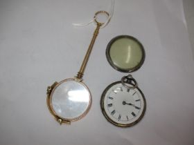 Pair of Lorgnettes and a Fob Watch