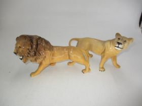 Beswick Lion and Lioness