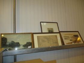 Dorothy Bruce Watercolour of Largs, along with 3 Other Pictures