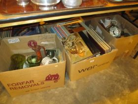 Five Boxes of Books, Ceramics and Glass etc