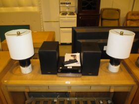 Phillips Micro Theatre DCB152 and a Pair of Lamps