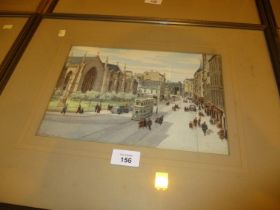 Andrew Neilson 1957, Watercolour, City Churches Dundee, 19x27cm