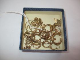Various Pairs of 9ct Gold Earrings, 21.9g total