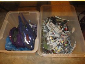 Two Boxes of Lego Models and Pieces