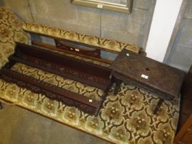 Chip Carved Plate Rack and Similar Stool