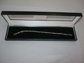 9ct Gold Emerald and Diamond Bracelet