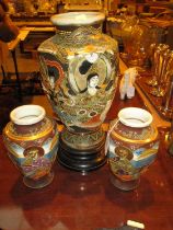 Three Japanese Satsuma Vases