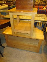 Modern Oak TV Unit and a Lamp Table