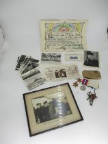 Three WWII Medals in a Box Addressed to Mr H Smart 477 Brook Street Broughty Ferry, along with