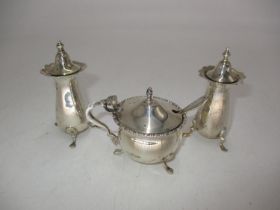 Pair of Silver Pepperettes and a Salt