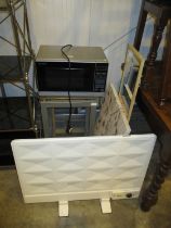 Sharp Microwave, Small Table, Radiator, Various Pictures and Mirror