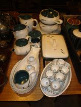 Denby Greenwheat Pottery, 25 pieces