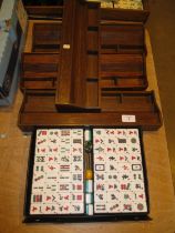 Mah Jong Set with 4 Stands