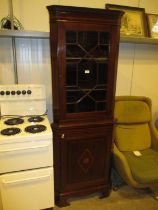 Edwardian Inlaid Mahogany Corner Cabinet