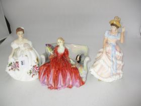 Three Royal Doulton Figures Sweet and Twenty HN1298, Marilyn HN3002, Sharon HN3603
