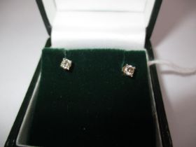 Pair of 14ct White Gold Diamond Stud Earrings