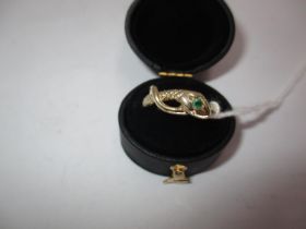9ct Emerald Snake Ring