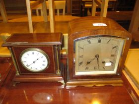 Two Mahogany Mantel Clocks