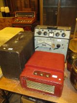 Hacker Rambler Record Player, Wearite Reel to Reel Player and a Sewing Machine