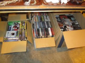 Three Boxes of CDs, DVDs and a Mirror