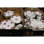 TWO TRAYS OF CZECH REPUBLIC TEA AND DINNERWARE