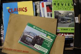 A COLLECTION OF VINTAGE BUS TIMETABLE BOOKS ETC