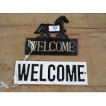 ***TWO WELCOME SIGNS**